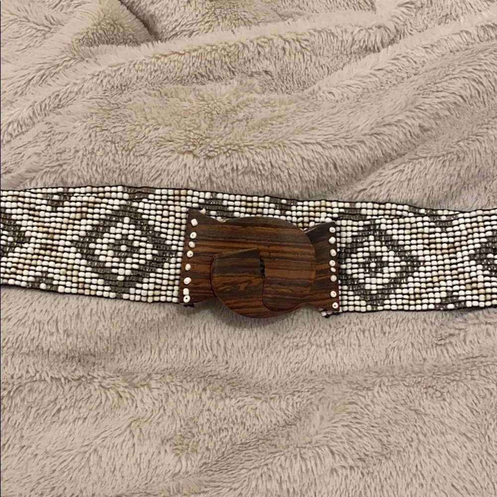 Aztec wooden beaded belt - Picture 1 of 5